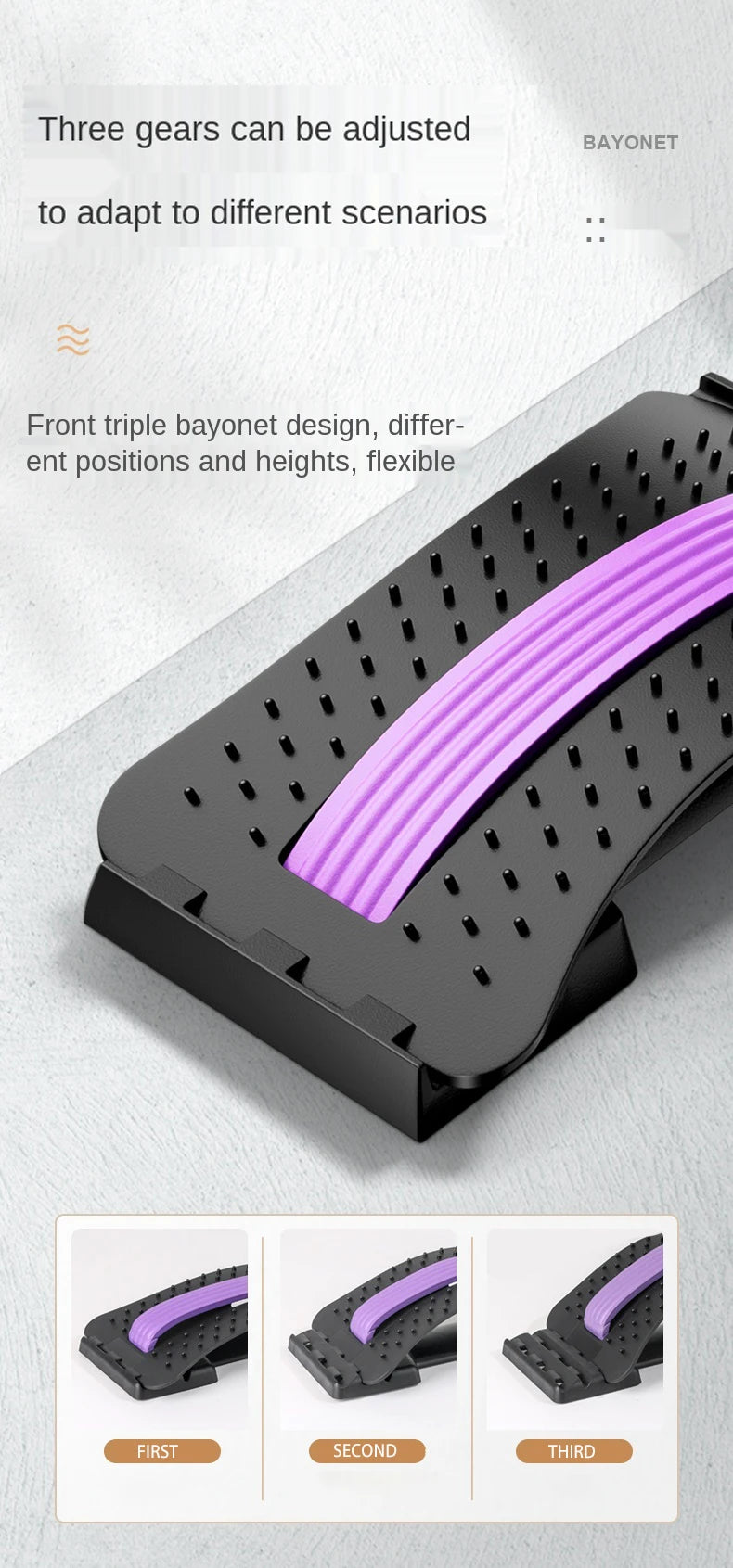 Lumbar Stretching Massager and Spine Correction Device