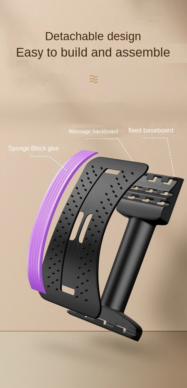 Lumbar Stretching Massager and Spine Correction Device