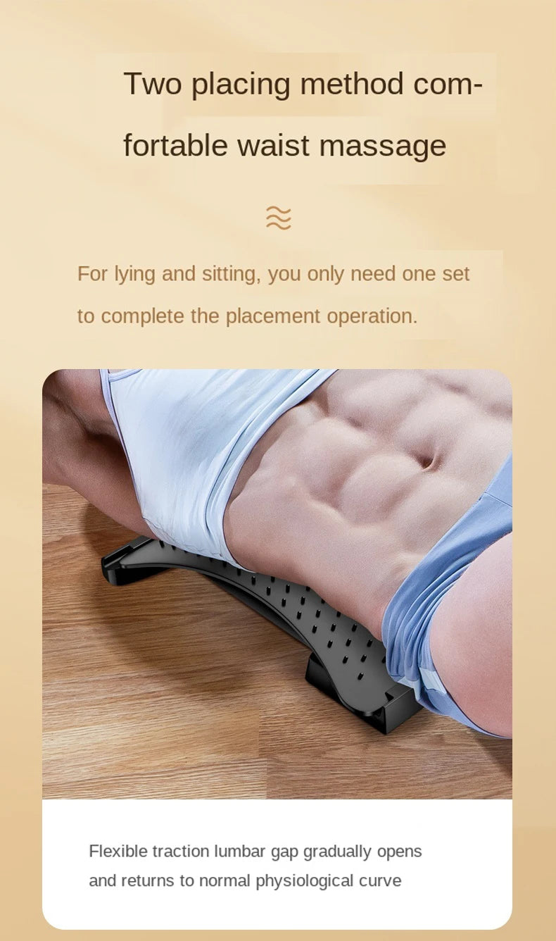 Lumbar Stretching Massager and Spine Correction Device