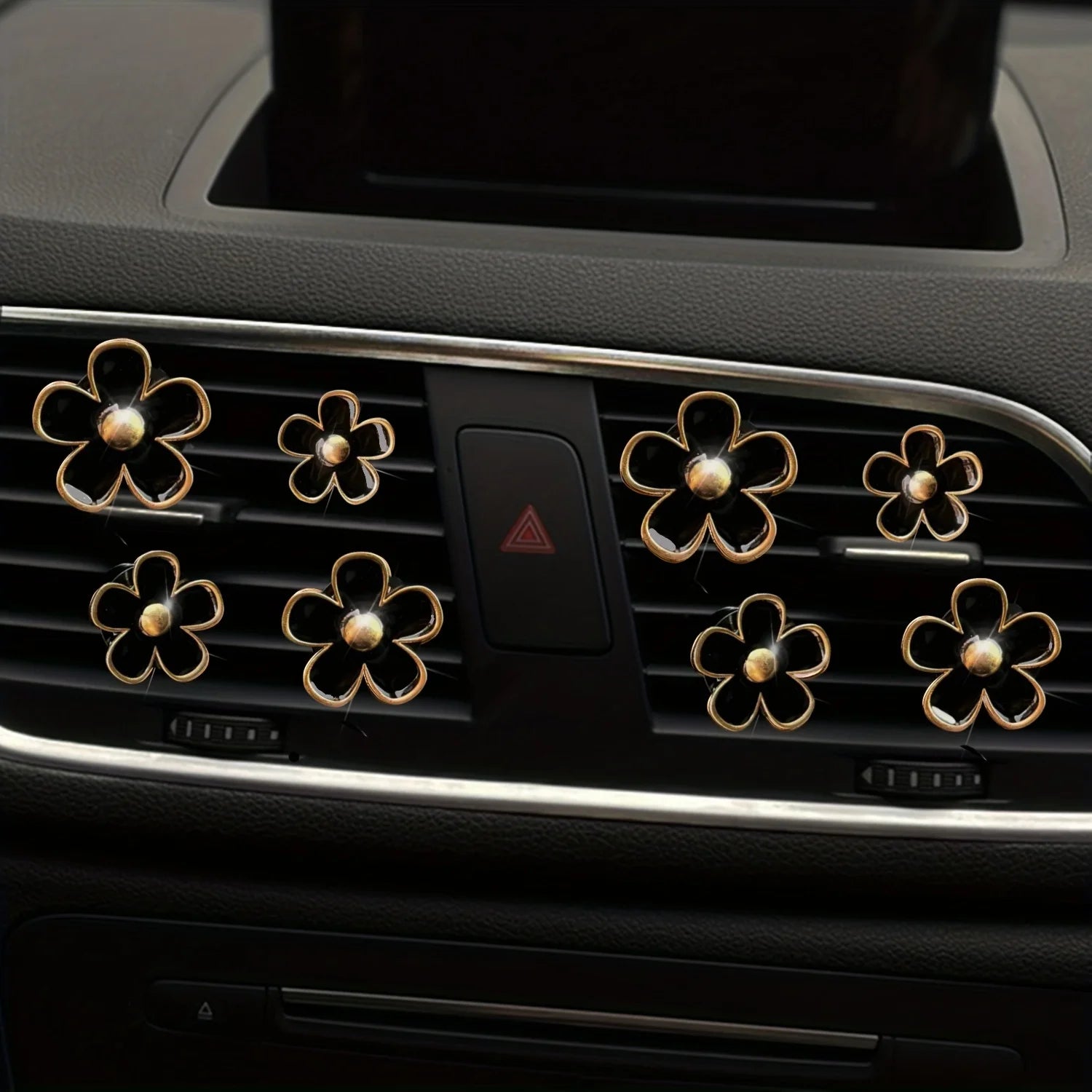 Car Air Vent Perfume Clip Set Flower Daisy Design Aromatherapy Freshener