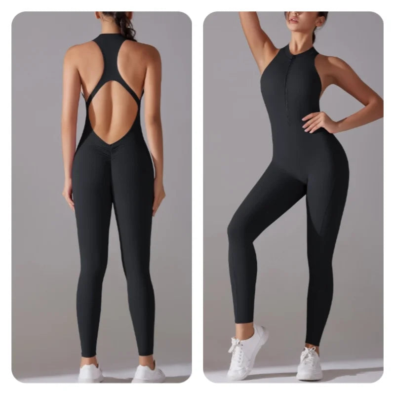 Women’s One-Piece Fitness Jumpsuit