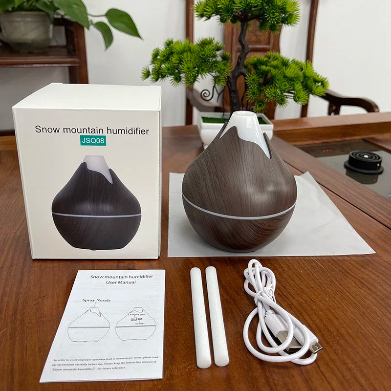 350ML USB Aroma Oil Diffuser Ultrasonic Air Humidifier with LED Light