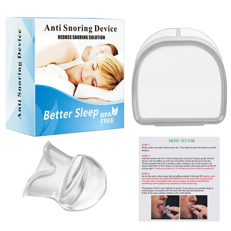 Silicone Anti-Snore Tongue Retainer
