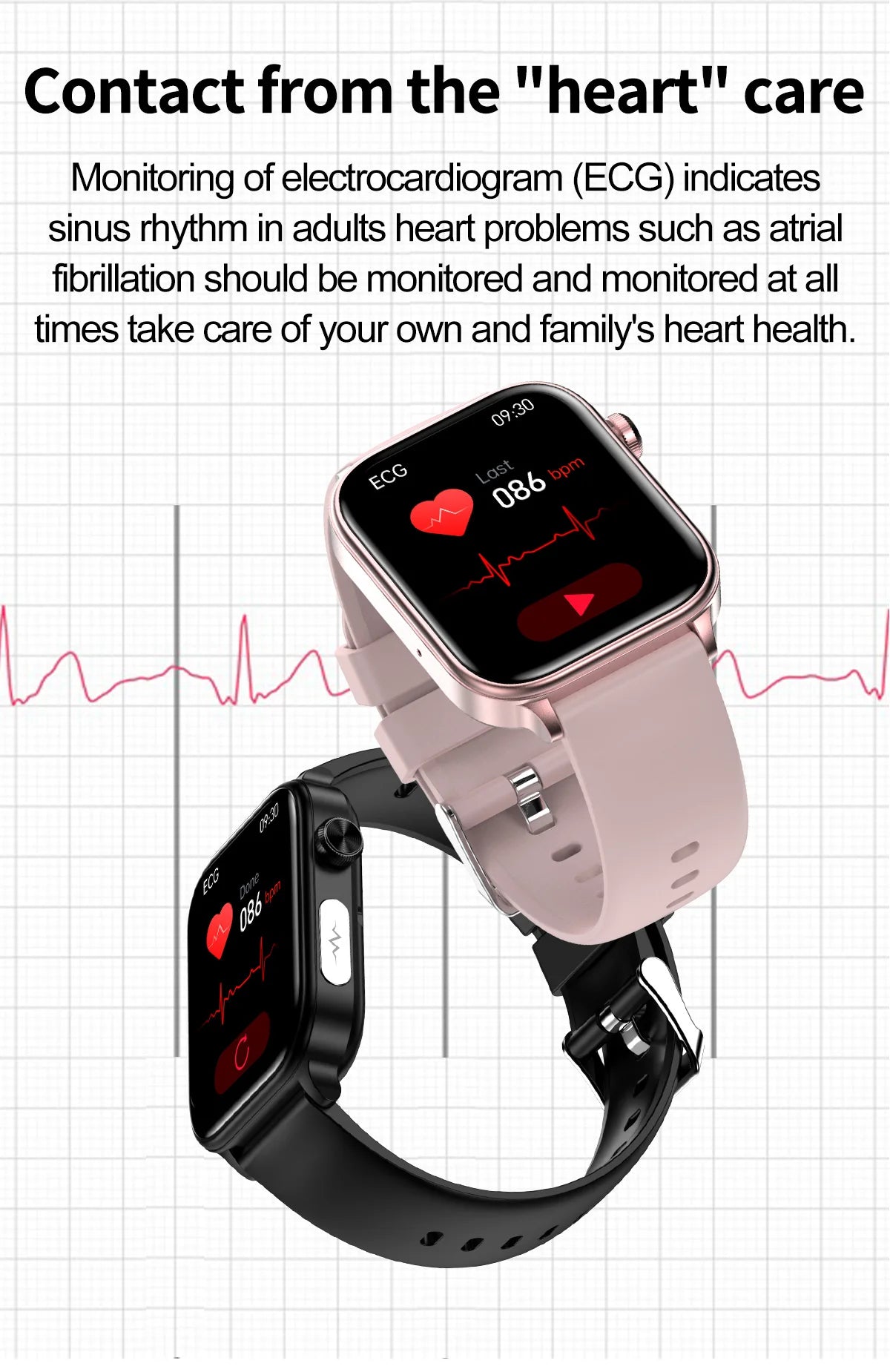 AI Diagnostic Detector Smart Watch with Health Monitoring for Women