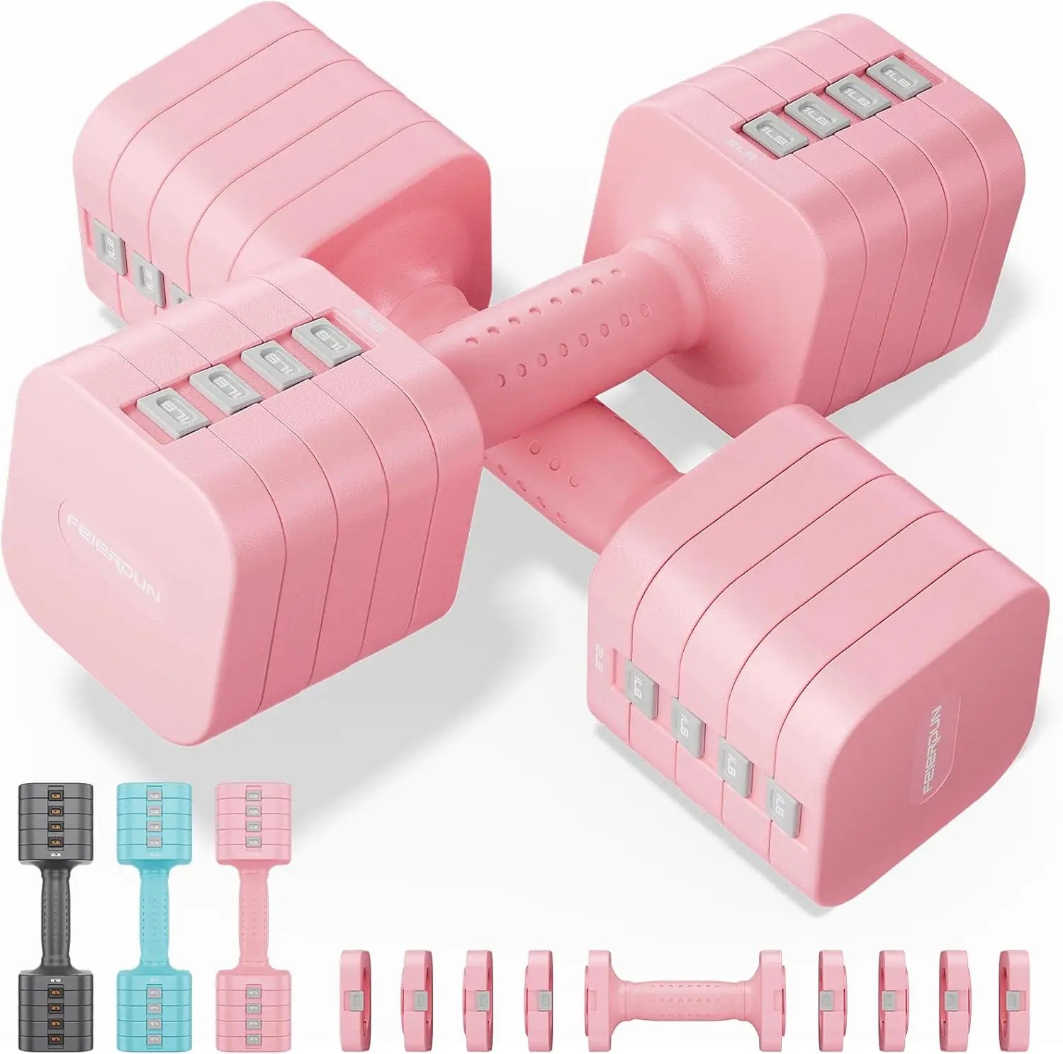 Adjustable Dumbbell Set of 2 – 2-10lbs