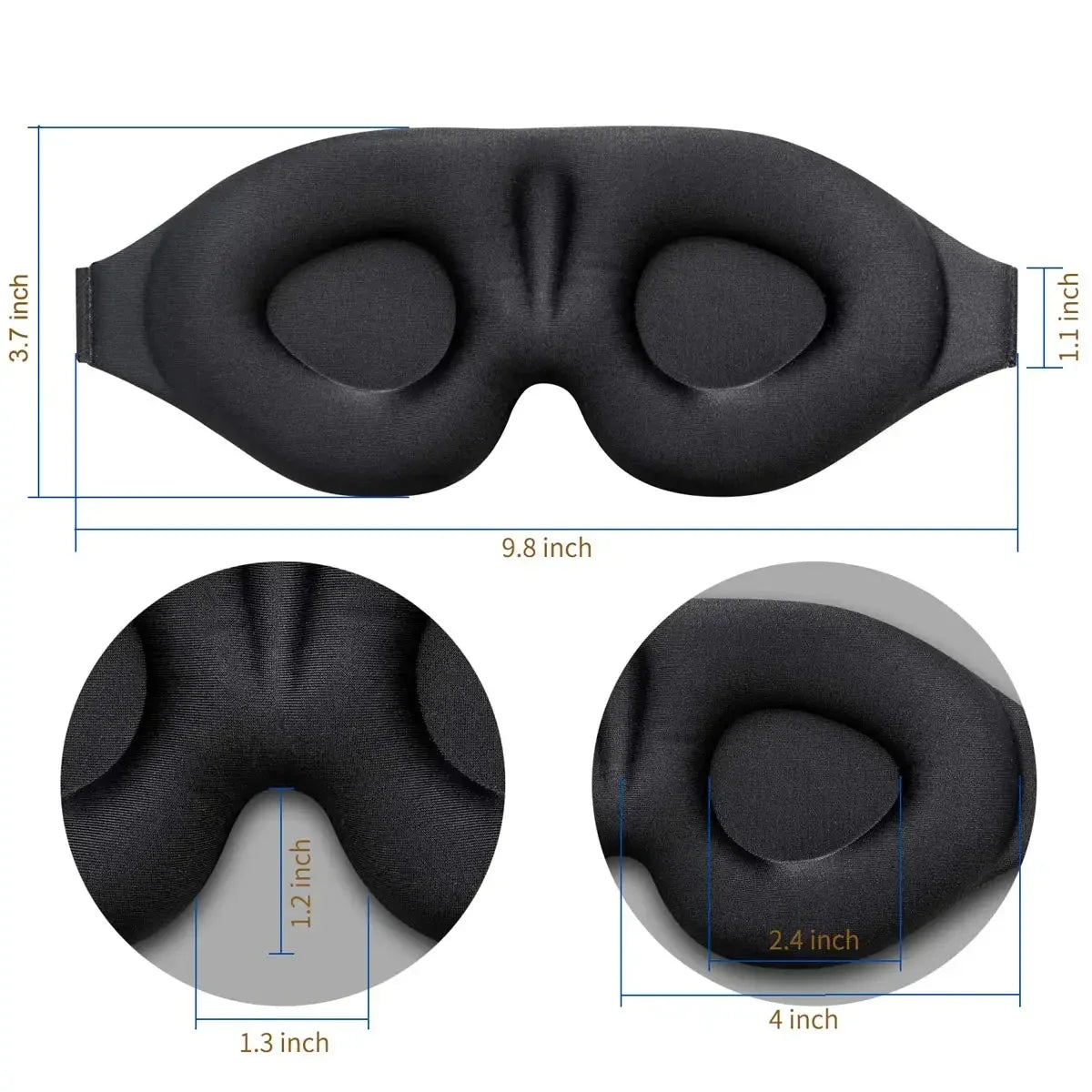 3D Contoured Sleep Mask