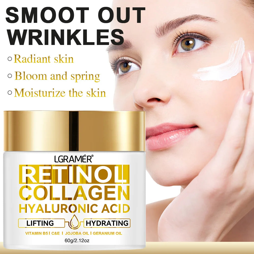 Retinol Face Cream with Collagen and Hyaluronic Acid