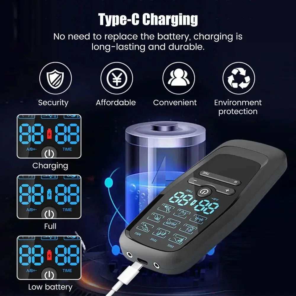 EMS Muscle Stimulator Pulse Acupuncture Digital Therapy Massager for Pain Relief