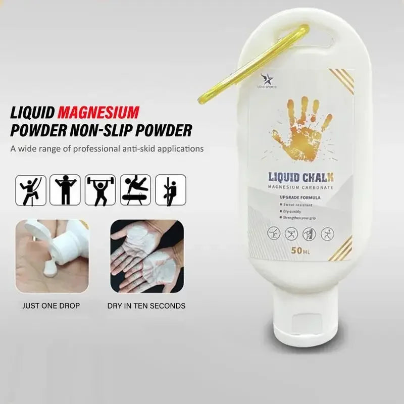 Liquid Chalk Sports Magnesium Grip Cream for Fitness, Weightlifting, and Climbing