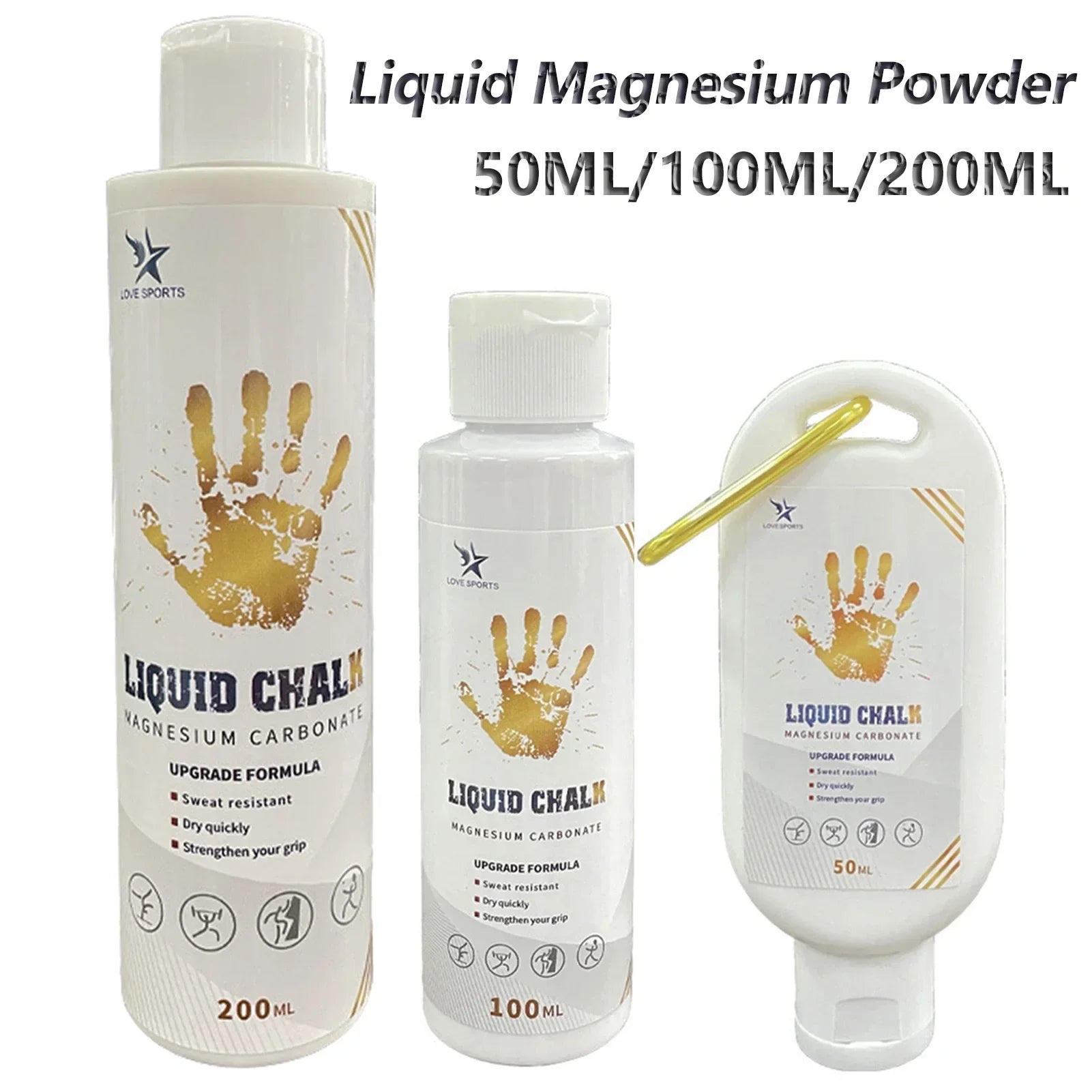 Liquid Chalk Sports Magnesium Grip Cream for Fitness, Weightlifting, and Climbing