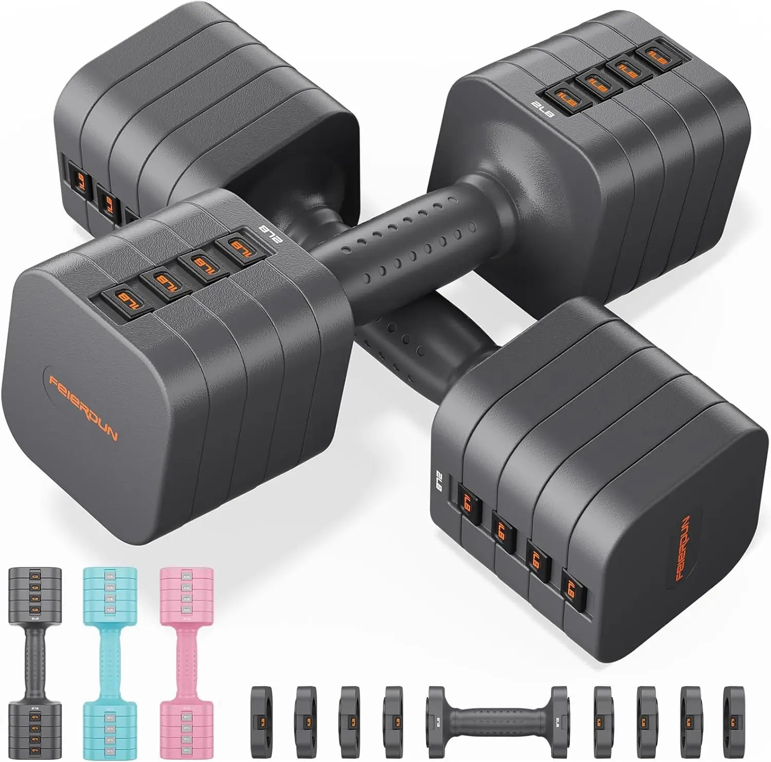 Adjustable Dumbbell Set of 2 – 2-10lbs