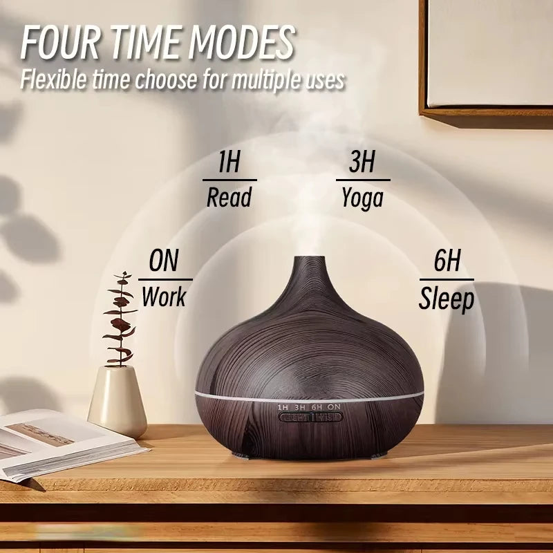 500ml Wood Grain Essential Oil Diffuser