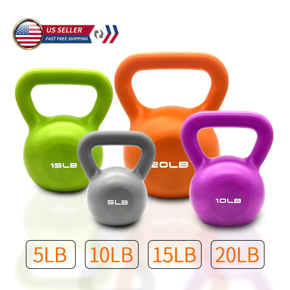 5lb Vinyl Kettlebell Set – Home Workout