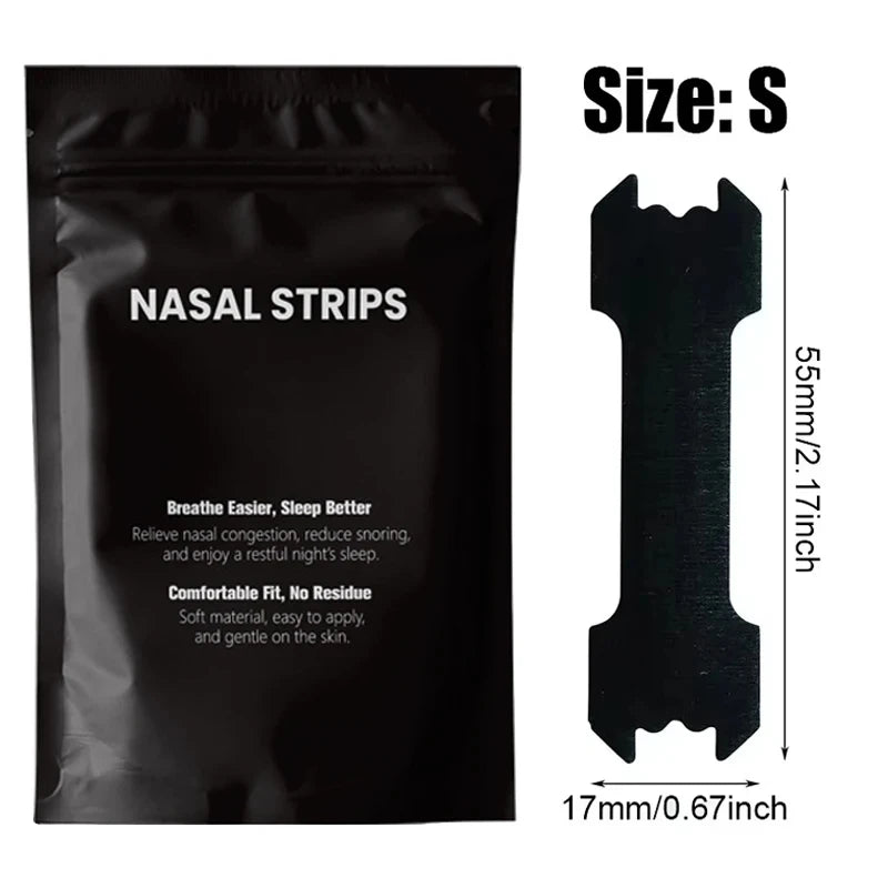 Black Nose Strips Extra Strength Anti Snoring Nasal Strips for Better Sleep
