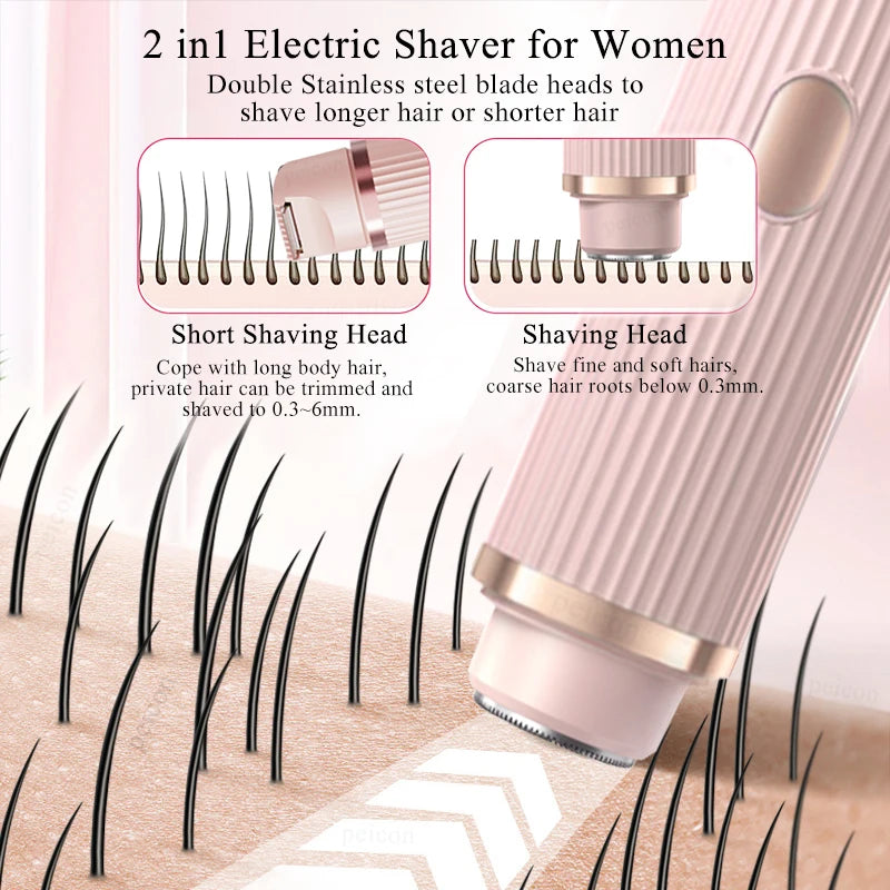 Electric Shaver for Women – Bikini & Facial Hair Trimmer