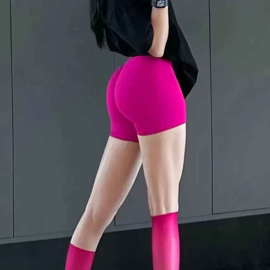 Seamless High-Waist Fitness Shorts