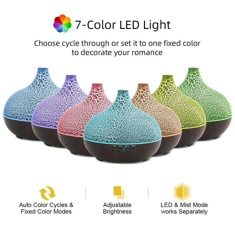 550ml Ultrasonic LED Humidifier Diffuser