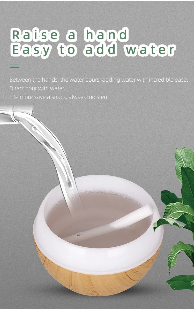 350ML USB Aroma Oil Diffuser Ultrasonic Air Humidifier with LED Light