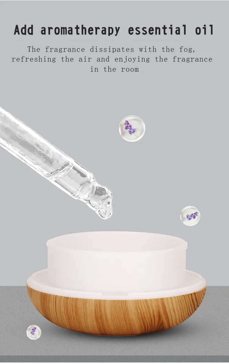 350ML USB Aroma Oil Diffuser Ultrasonic Air Humidifier with LED Light