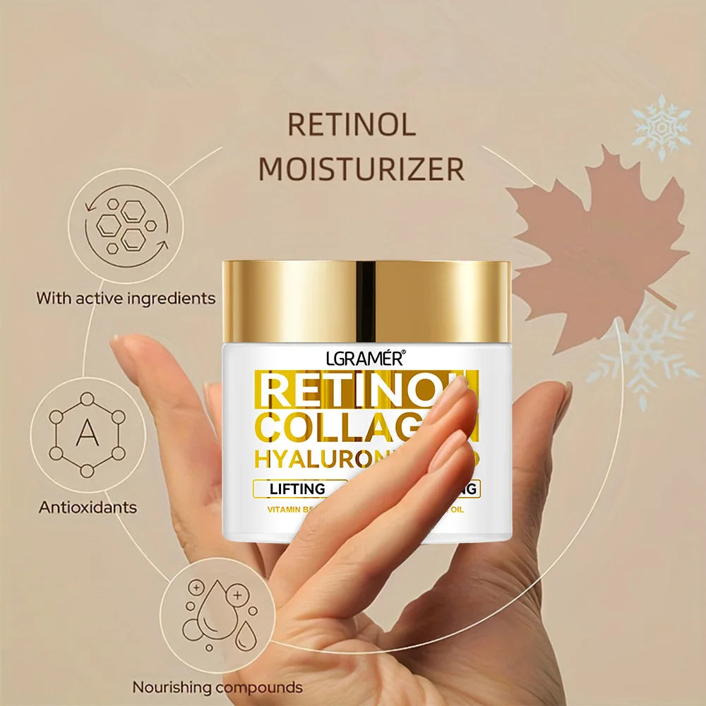Retinol Face Cream with Collagen and Hyaluronic Acid