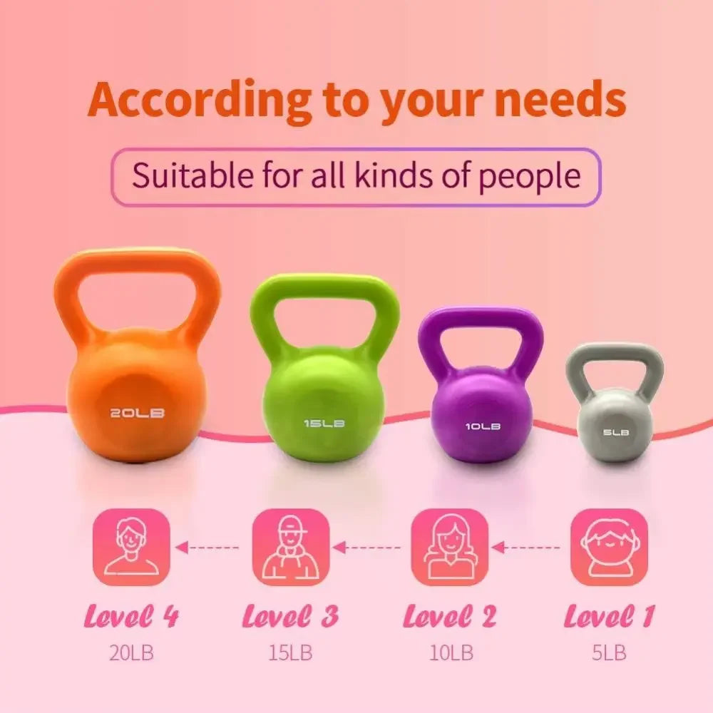 5lb Vinyl Kettlebell Set – Home Workout