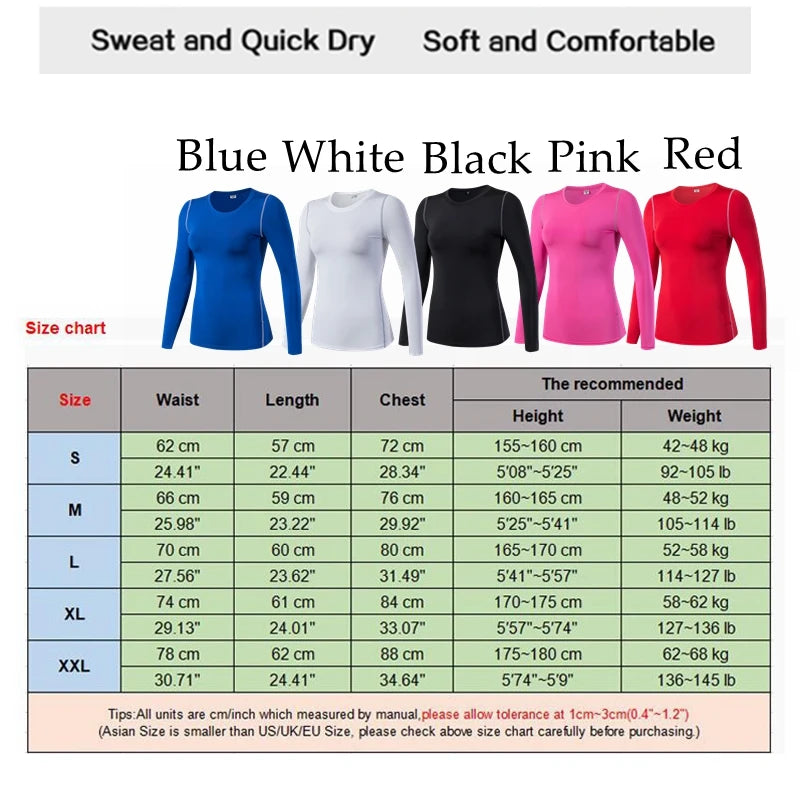 Women’s Long Sleeve Quick Dry Fitness Sport Shirt