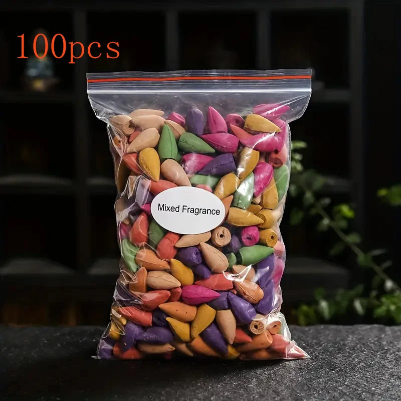 Mixed Backflow Incense Cones – Multi Scents