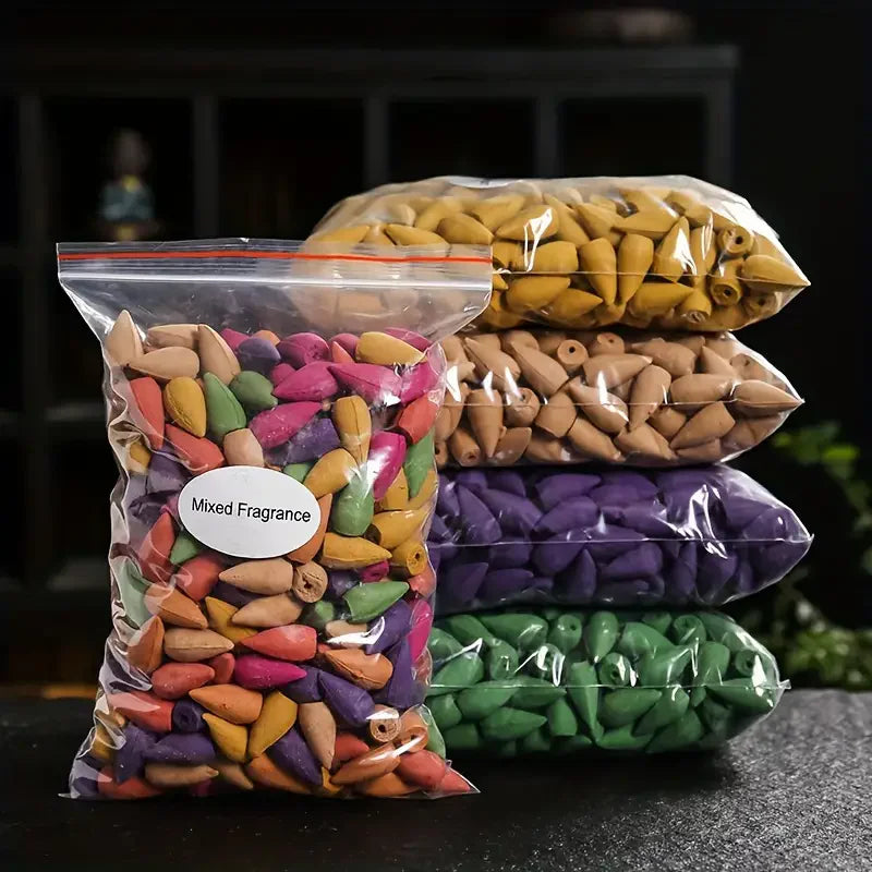 Mixed Backflow Incense Cones – Multi Scents