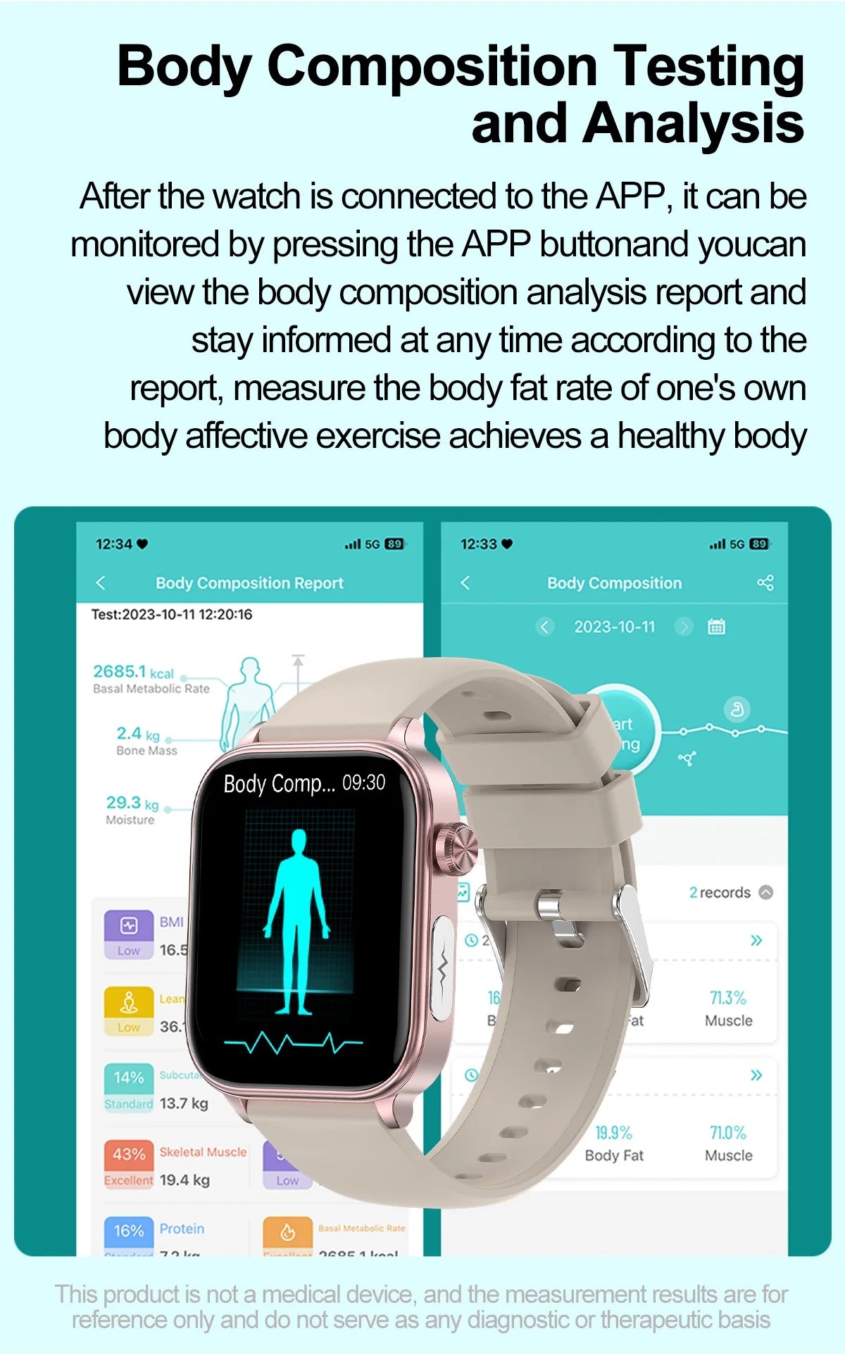 AI Diagnostic Detector Smart Watch with Health Monitoring for Women
