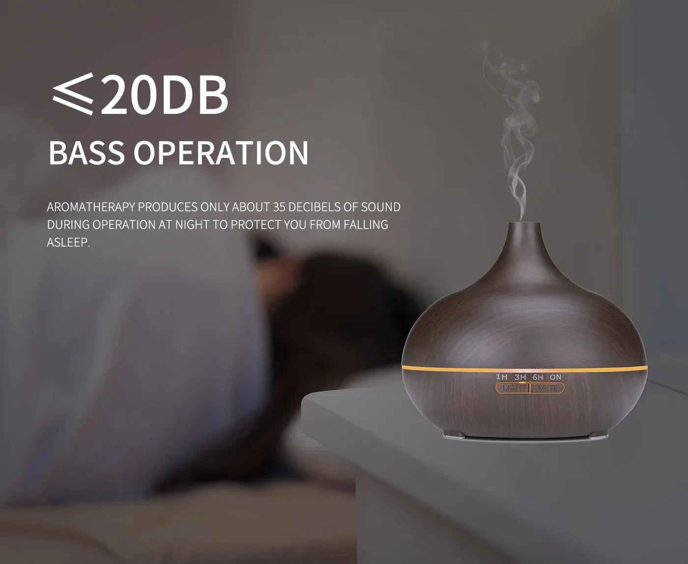500ml Wood Grain Essential Oil Diffuser