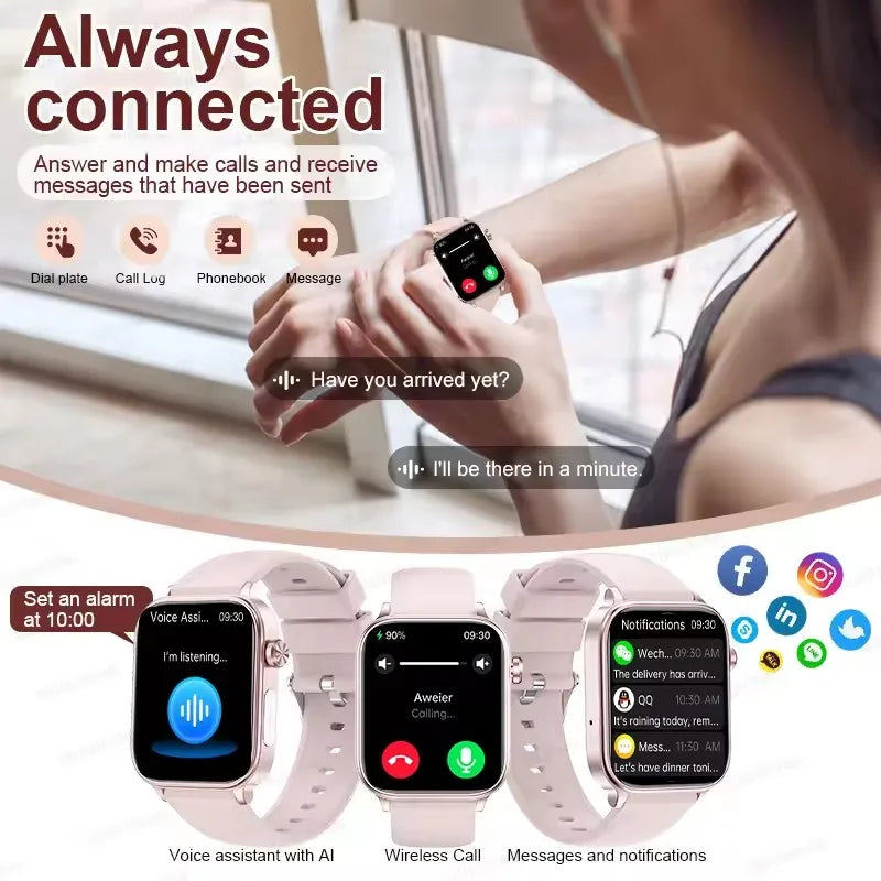AI Diagnostic Detector Smart Watch with Health Monitoring for Women