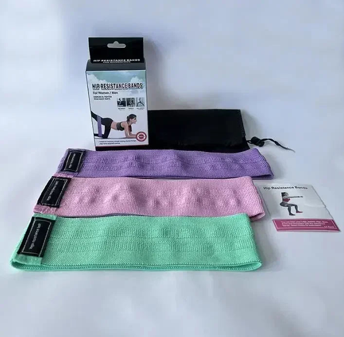 Fabric Resistance Hip Bands 3-Pack