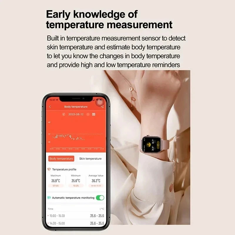 AI Diagnostic Detector Smart Watch with Health Monitoring for Women