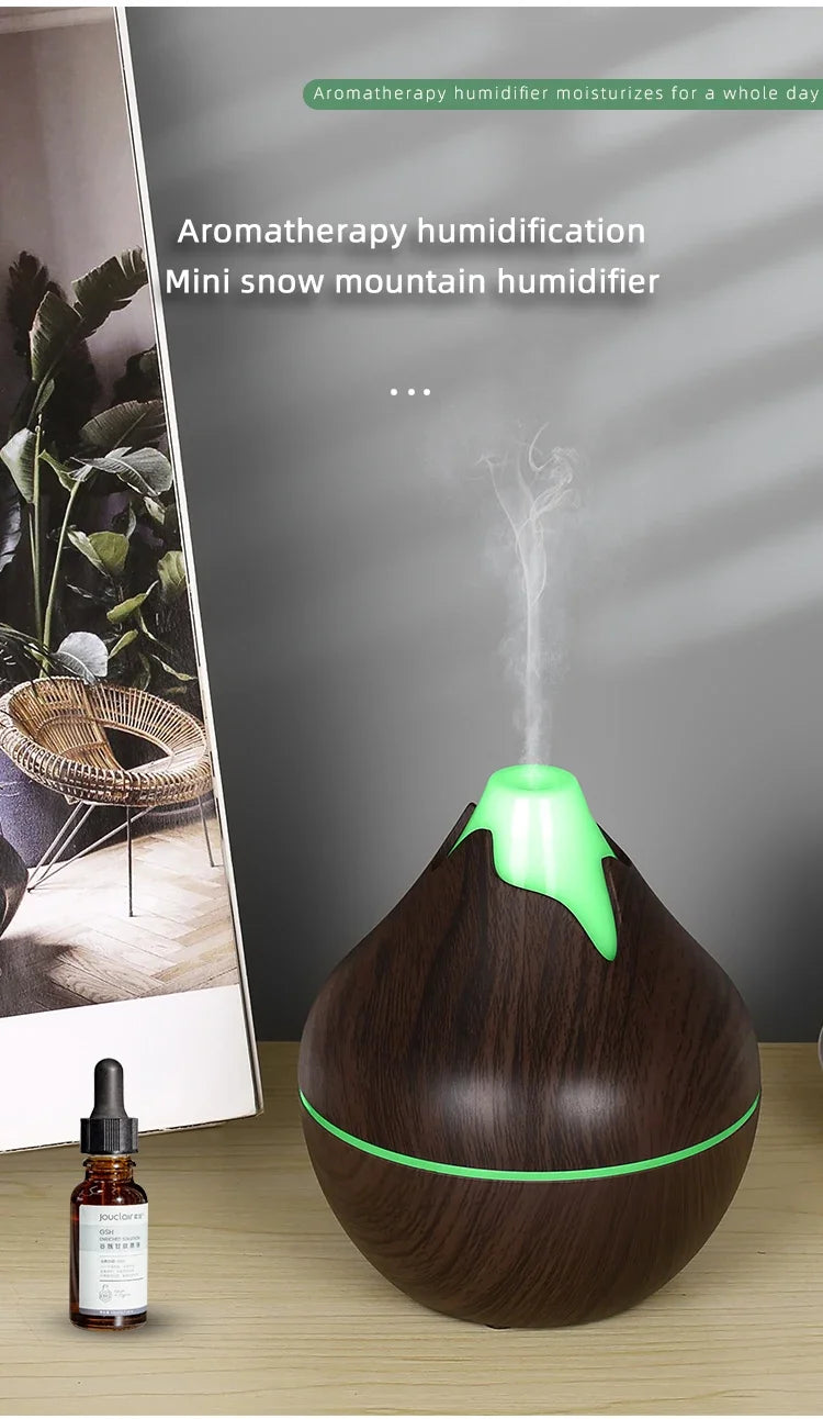 350ML USB Aroma Oil Diffuser Ultrasonic Air Humidifier with LED Light