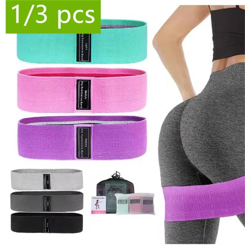 Fabric Resistance Hip Bands 3-Pack