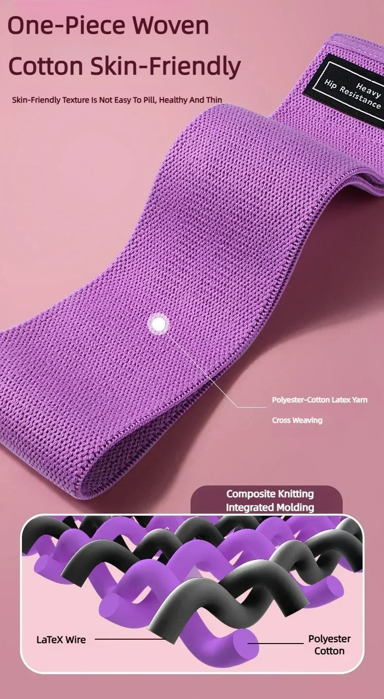 Fabric Resistance Hip Bands 3-Pack