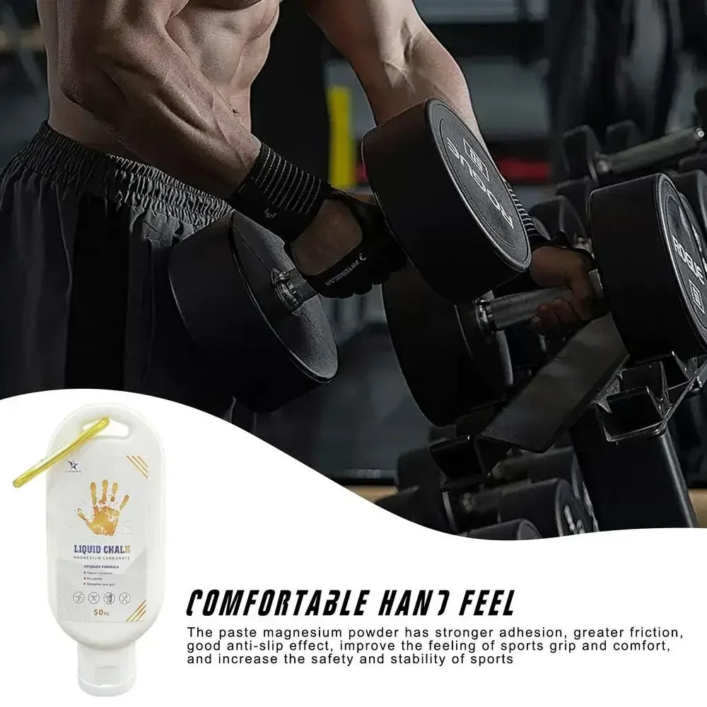 Liquid Chalk Sports Magnesium Grip Cream for Fitness, Weightlifting, and Climbing