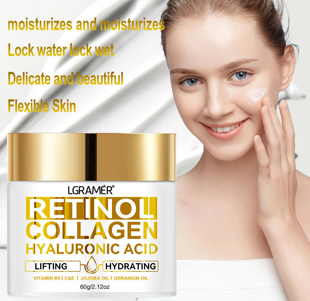 Retinol Face Cream with Collagen and Hyaluronic Acid