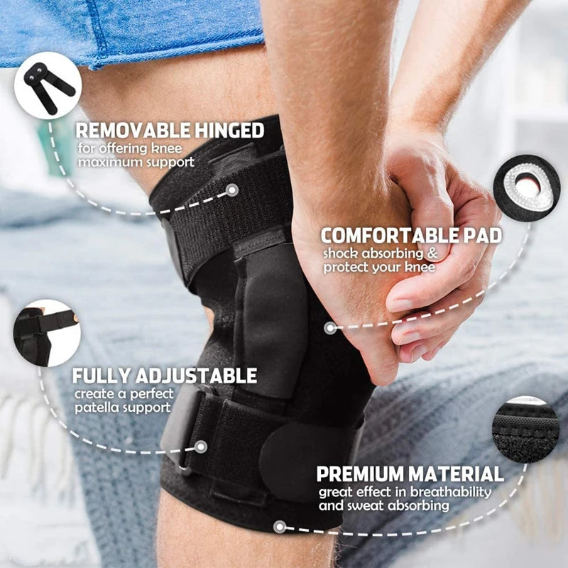 Adjustable Orthopedic Knee Support Brace with Open Patella