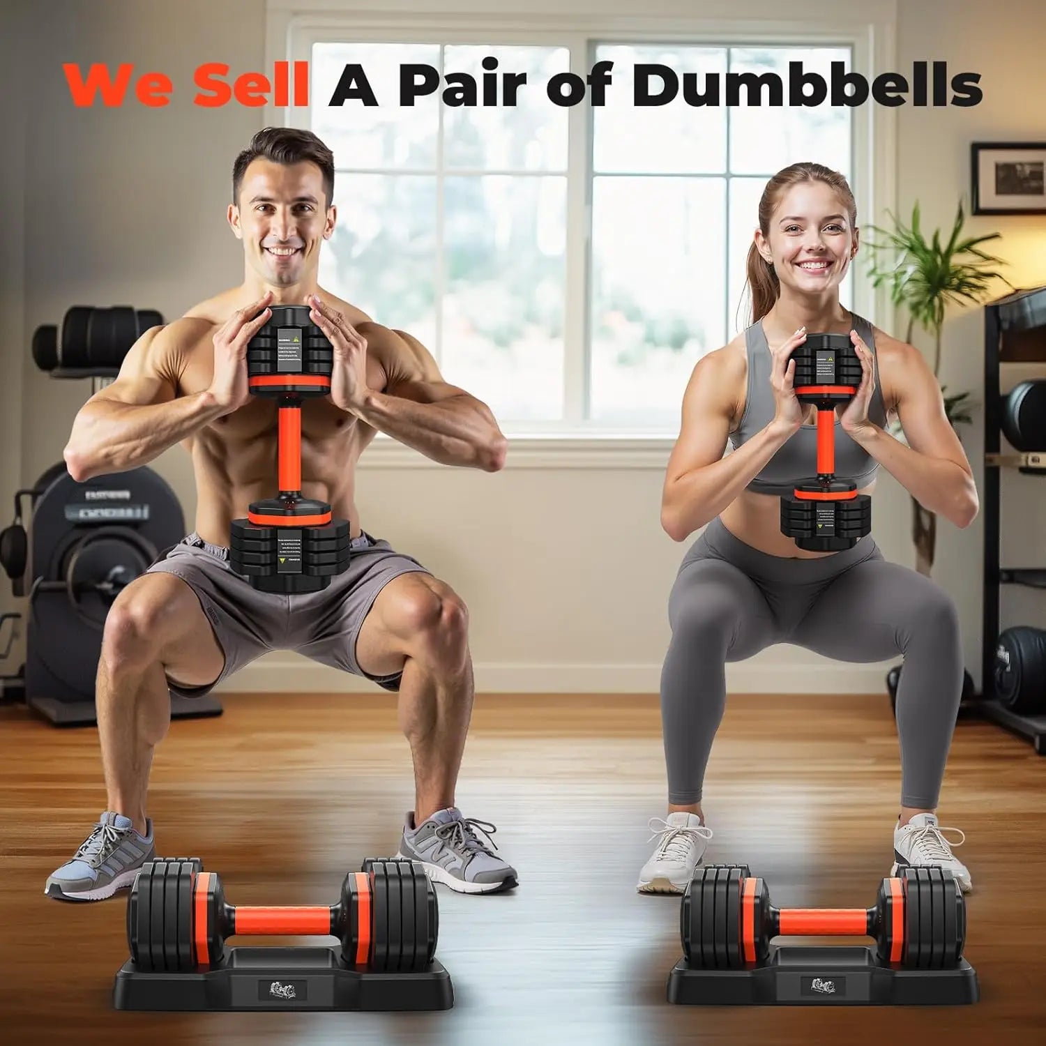 Adjustable 25LB Dumbbell Set – Anti-Slip