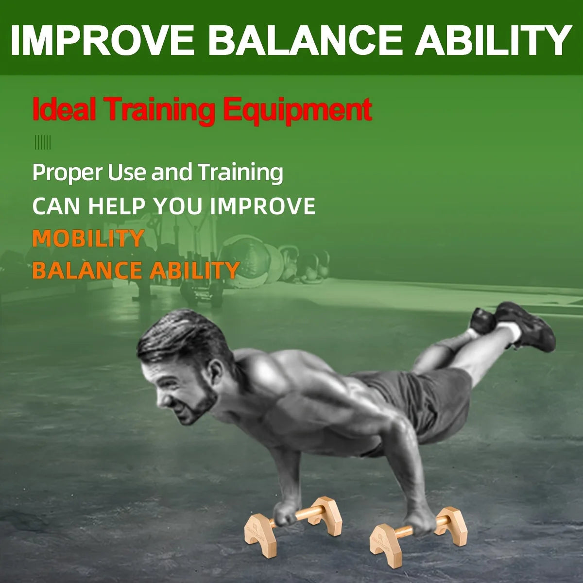 Wooden Push-Up Bar Stands